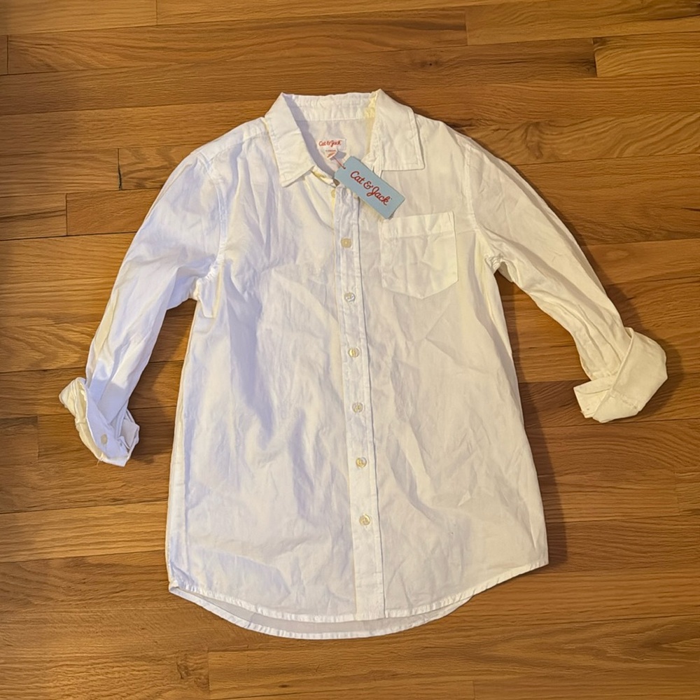 Cat & Jack boys white dress shirt. Brand new with tags. Never worn
